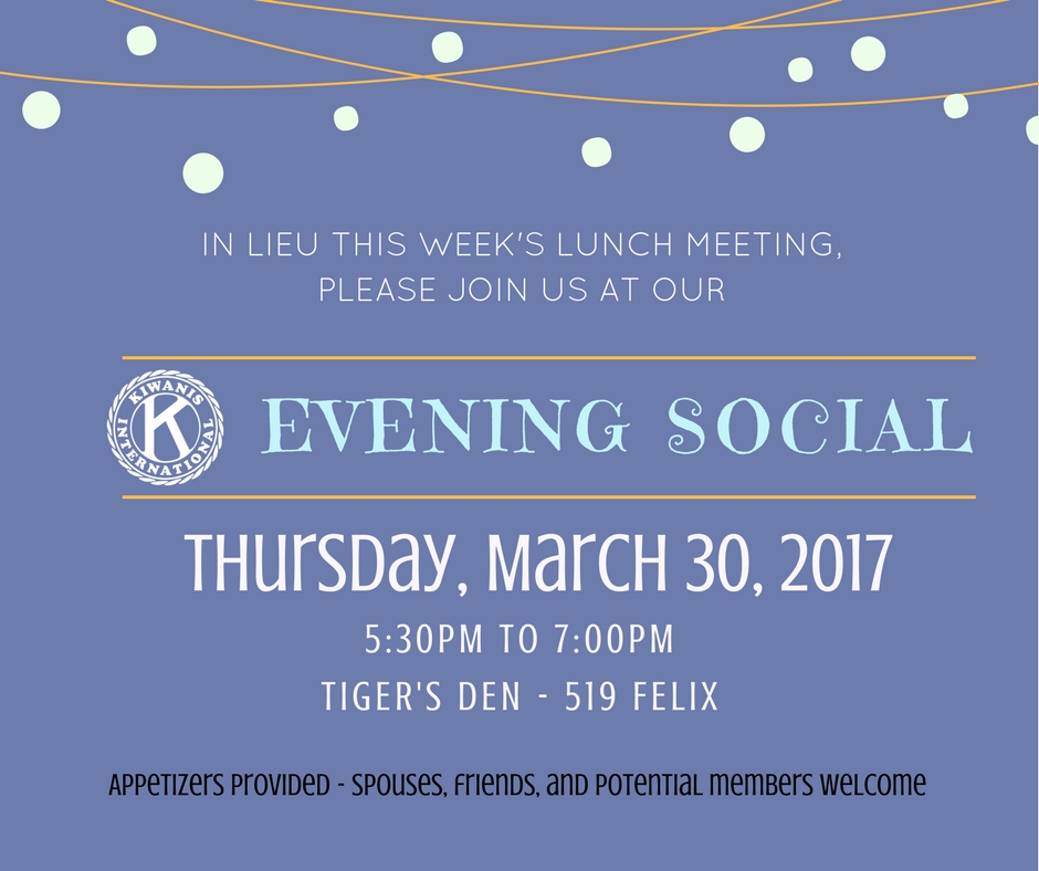 Evening Social This Week